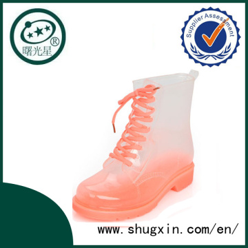 Botas de chuva transparentes Botas de chuva feminina Sapatos de caminhada impermeáveis ​​Botas unissex B-817